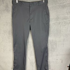 Nike Pants Mens 32x32 Grey Golf‎ Flat Front Casual Performance Standard Fit
